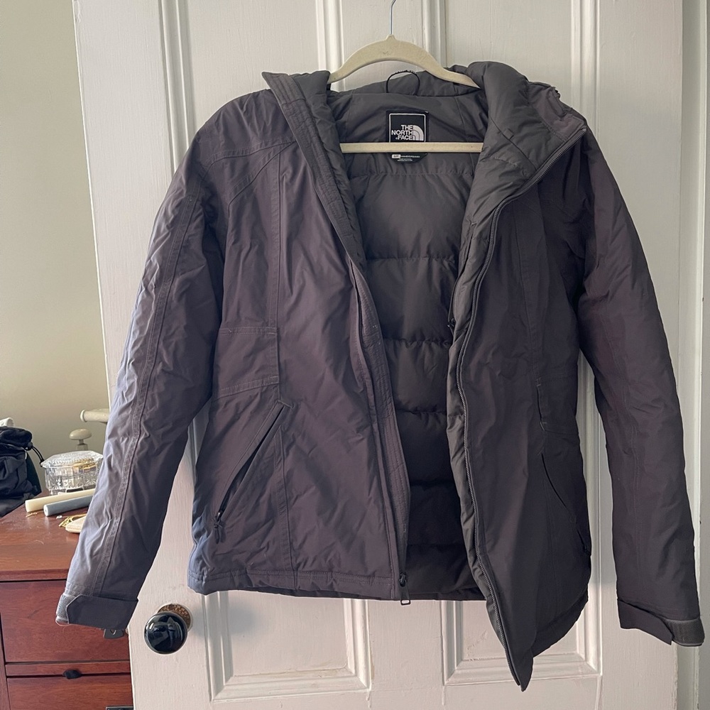 Slate gray Northface puffer jacket